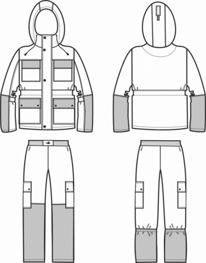 Технический рисунок - Костюм Горка Дл-0800