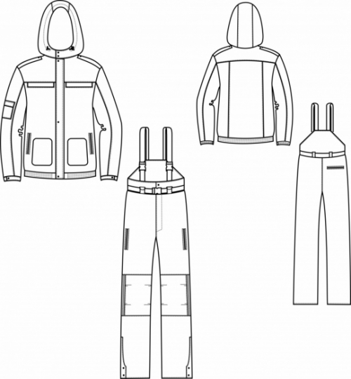 Технический рисунок - Костюм Вепрь ХАКИ