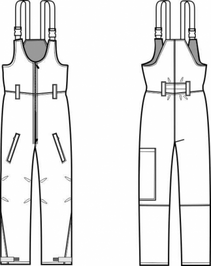 Технический рисунок - Полукомбинезон ЗИМНИЙ З0-7280