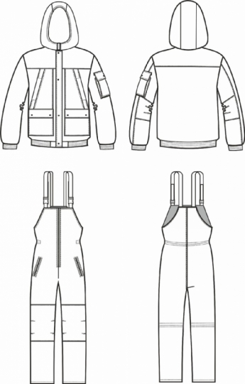 Технический рисунок - Костюм Горка зимняя Алдан